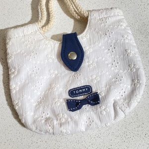 Tommy Hilfiger Lace Bag Small White with Rope handles Brand New Never been used
